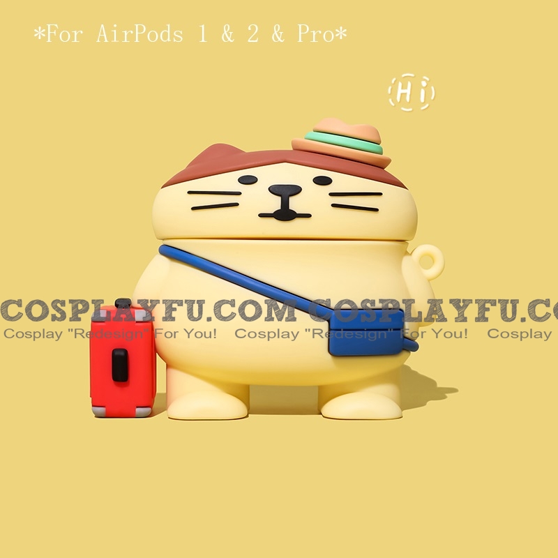 Cute Travel Kitten | Airpod Case | Silicone Case for Apple AirPods 1, 2, Pro Косплей